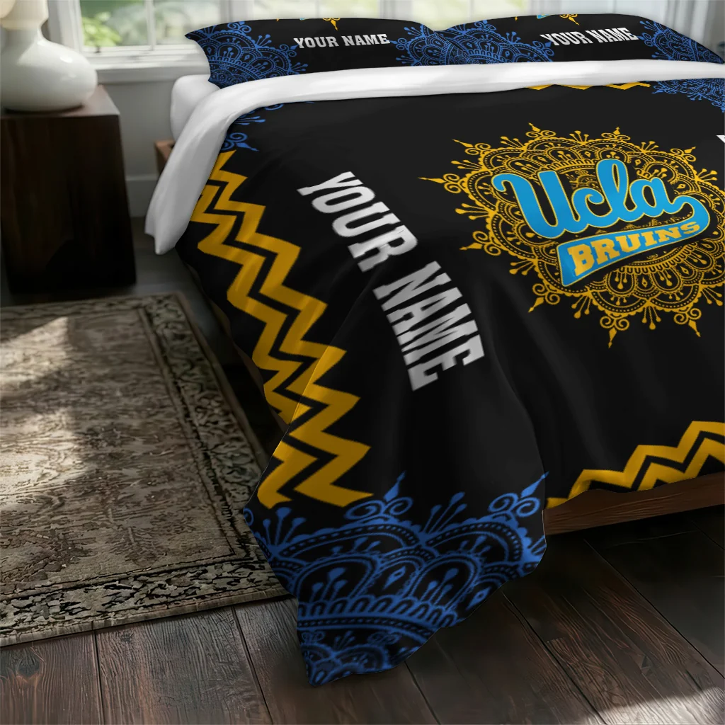 Personalized Ucla Bruins Mandala Lacework Bedding Set Fashion Forward Personalized Ucla Bruins Mandala Lacework Bedding Set Fashion Forward