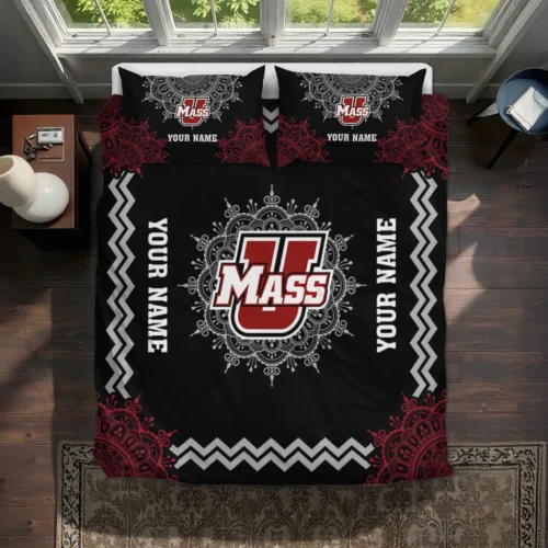 Personalized Umass Minutemen Mandala Lacework Bedding Set Best Selling
