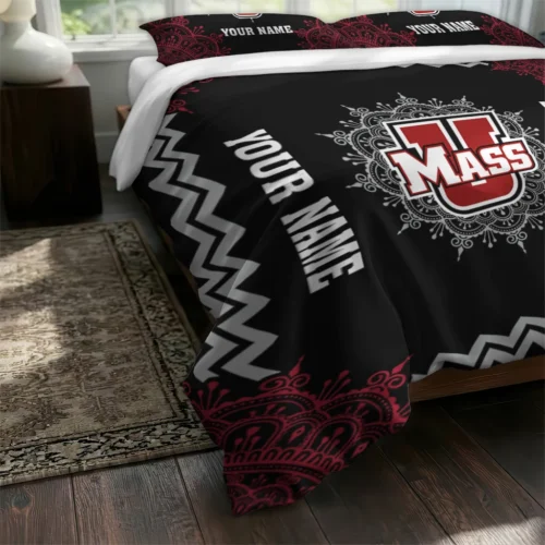 Personalized Umass Minutemen Mandala Lacework Bedding Set Fashion Forward