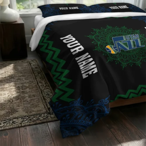 Personalized Utah Jazz Mandala Lacework Bedding Set Fashion Forward