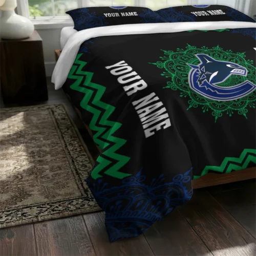 Personalized Vancouver Canucks Mandala Lacework Bedding Set Fashion Forward