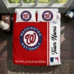 Personalized Washington Nationals Mlb Logo Bedding Set Best Selling