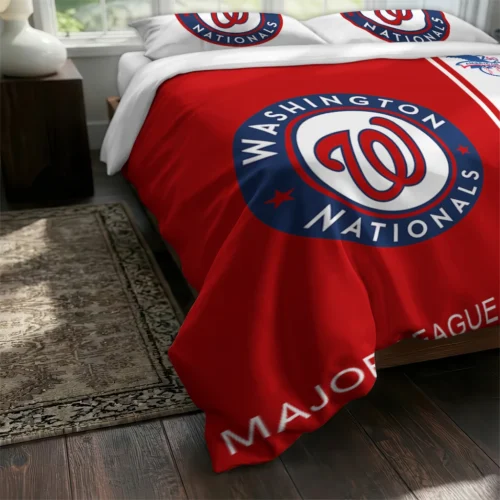 Personalized Washington Nationals Mlb Logo Bedding Set Fashion Forward