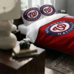 Personalized Washington Nationals Mlb Logo Bedding Set Best Selling