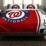 Personalized Washington Nationals Mlb Logo Bedding Set Best Selling