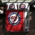 Personalized Washington Nationals Mlb Logo Bedding Set Best Selling