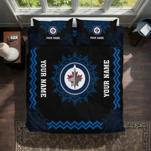Personalized Winnipeg Jets Mandala Lacework Bedding Set Best Selling