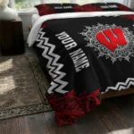 Personalized Wisconsin Badgers Mandala Lacework Bedding Set Best Selling