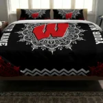 Personalized Wisconsin Badgers Mandala Lacework Bedding Set Best Selling