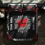 Personalized Wisconsin Badgers Mandala Lacework Bedding Set Best Selling