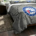 Philadelphia 76ers Cracked Texture Bedding Set Best Selling