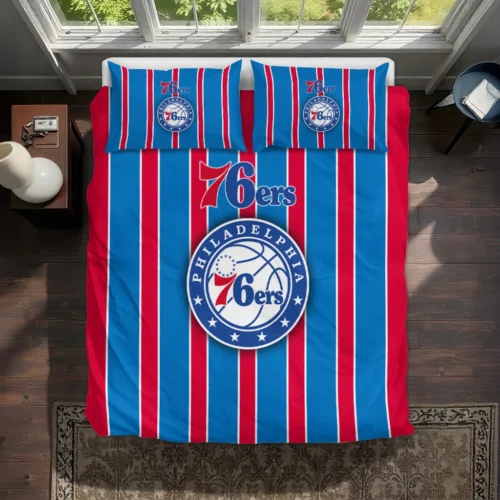 Philadelphia 76ers Stripe Style Bedding Set Best Selling