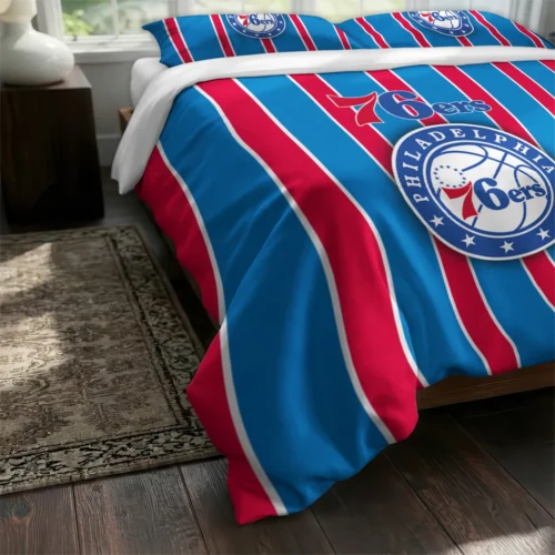 Philadelphia 76ers Stripe Style Bedding Set Fashion Forward