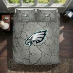 Philadelphia Eagles Cracked Texture Bedding Set Best Selling