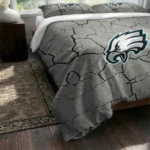 Philadelphia Eagles Cracked Texture Bedding Set Best Selling