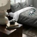 Philadelphia Eagles Cracked Texture Bedding Set Best Selling