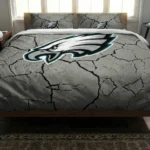 Philadelphia Eagles Cracked Texture Bedding Set Best Selling
