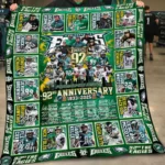 Philadelphia Eagles Quilt Blanket - 92nd Anniversary Green White 1 Philadelphia Eagles Quilt Blanket 92nd Anniversary Green White