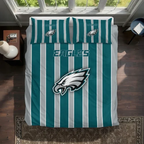 Philadelphia Eagles Stripe Style Bedding Set Best Selling