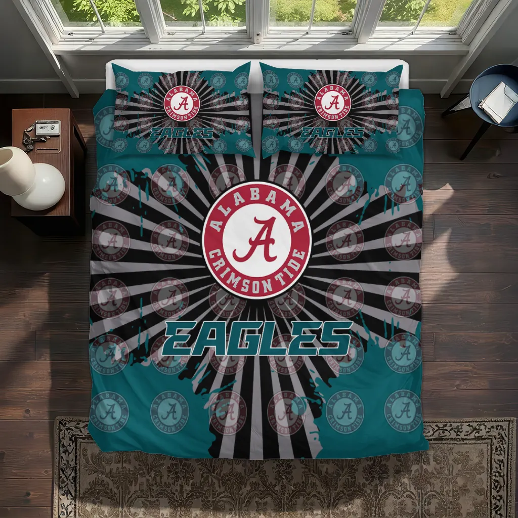 Philadelphia Eagles Sunburst Splatter Bedding Set Best Selling Philadelphia Eagles Sunburst Splatter Bedding Set Best Selling