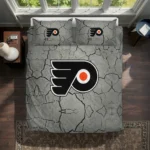 Philadelphia Flyers Cracked Texture Bedding Set Best Selling