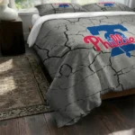 Philadelphia Phillies Cracked Texture Bedding Set Best Selling