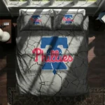 Philadelphia Phillies Cracked Texture Bedding Set Best Selling