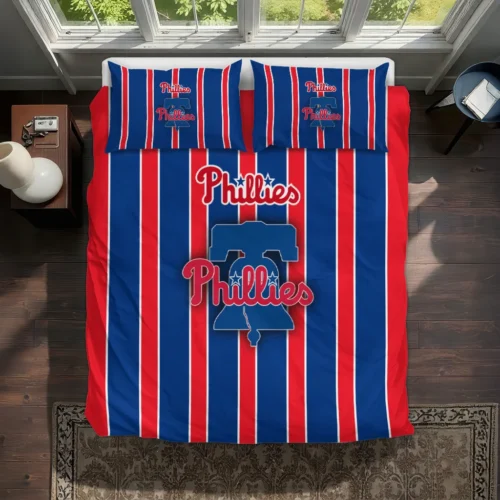 Philadelphia Phillies Stripe Style Bedding Set Best Selling