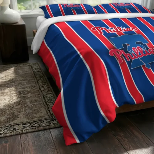 Philadelphia Phillies Stripe Style Bedding Set Fashion Forward