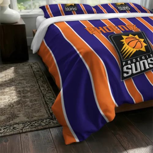Phoenix Suns Stripe Style Bedding Set Fashion Forward