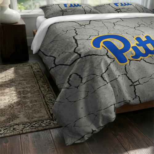 Pittsburgh Panthers Cracked Texture Bedding Set Fashion Forward