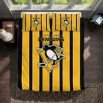 Pittsburgh Penguins Stripe Style Bedding Set Best Selling