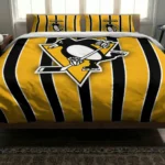 Pittsburgh Penguins Stripe Style Bedding Set Best Selling