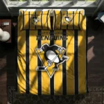 Pittsburgh Penguins Stripe Style Bedding Set Best Selling