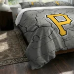 Pittsburgh Pirates Cracked Texture Bedding Set Best Selling
