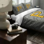 Pittsburgh Pirates Cracked Texture Bedding Set Best Selling