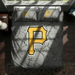 Pittsburgh Pirates Cracked Texture Bedding Set Best Selling