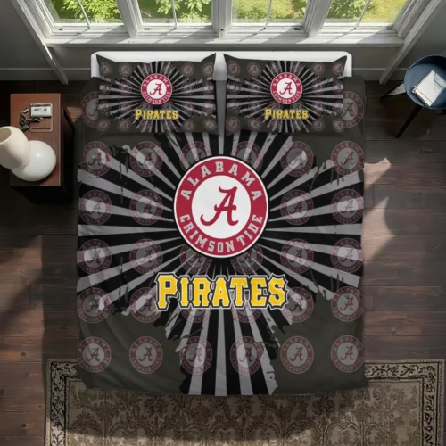 Pittsburgh Pirates Sunburst Splatter Bedding Set Best Selling