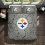 Pittsburgh Steelers Cracked Texture Bedding Set Best Selling