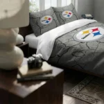 Pittsburgh Steelers Cracked Texture Bedding Set Best Selling