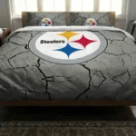 Pittsburgh Steelers Cracked Texture Bedding Set Best Selling