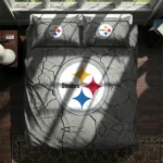 Pittsburgh Steelers Cracked Texture Bedding Set Best Selling