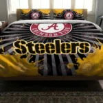 Pittsburgh Steelers Sunburst Splatter Bedding Set Best Selling