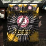 Pittsburgh Steelers Sunburst Splatter Bedding Set Best Selling
