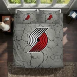 Portland Trail Blazers Cracked Texture Bedding Set Best Selling