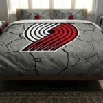 Portland Trail Blazers Cracked Texture Bedding Set Best Selling