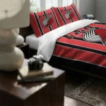 Portland Trail Blazers Stripe Style Bedding Set Best Selling