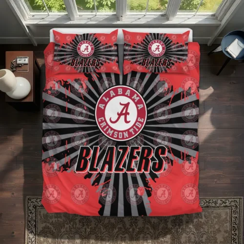 Portland Trail Blazers Sunburst Splatter Bedding Set Best Selling