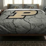Purdue Boilermakers Cracked Texture Bedding Set Best Selling