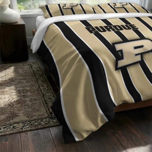 Purdue Boilermakers Stripe Style Bedding Set Fashion Forward